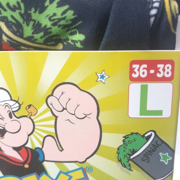 POPEYE Novelty Boxer Briefs Mens Sz L 36-38 Including 1 Pair of POPEYE Socks NWT - Picture 4 of 5